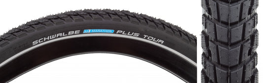 Schwalbe Marathon Plus Tour Tire - 26 x 2.0 Clincher Wire BLK/Reflective Performance Line SmartGuard Addix E-50-Goodwynn's