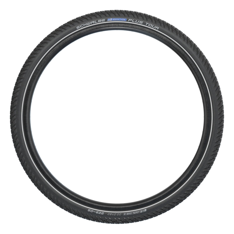 Schwalbe Marathon Plus Tour Tire - 700 x 35 Clincher Wire BLK/Reflective Performance Line SmartGuard Addix E-50