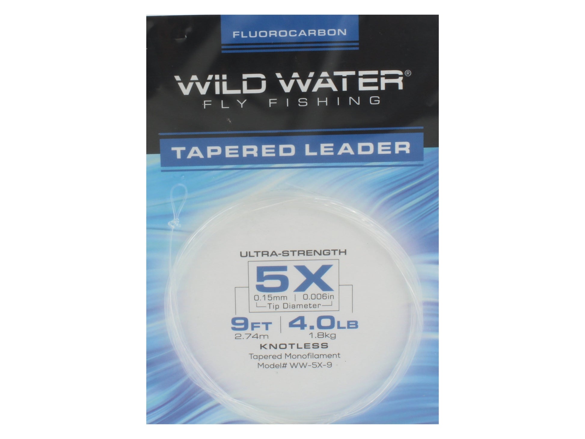 Wild Water Fly Fishing Fluorocarbon Leader 5X, 9', 3 Pack-Goodwynn&#39;sGoodwynn&#39;s