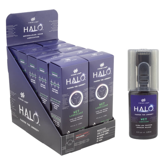 Finish line Halo Wet Lubricant 4 oz Squeeze Bottle 10 Bottle Display Pack Wet-Goodwynn's