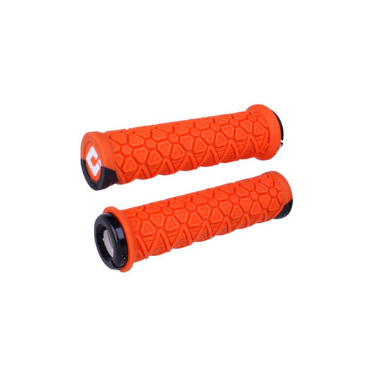 ODI Vanquish V2.1 Grips - Orange Lock-On-Goodwynn's