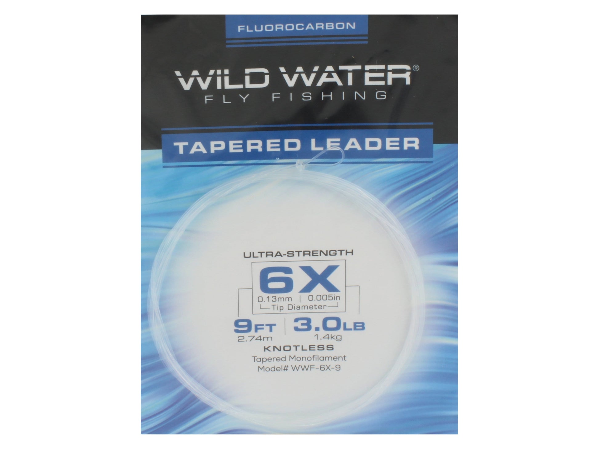 Wild Water Fly Fishing Fluorocarbon Leader 6X, 9', 3 Pack-Goodwynn&#39;sGoodwynn&#39;s