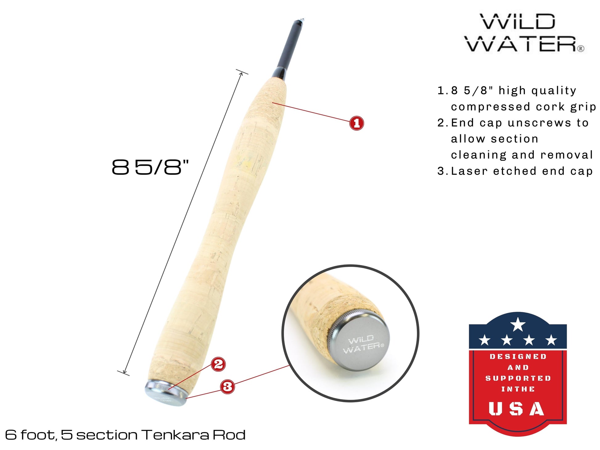 Wild Water Fly Fishing 6' Tenkara Rod-Goodwynn&#39;sGoodwynn&#39;s