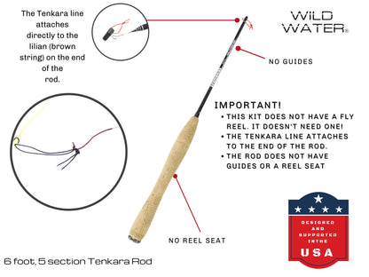 Wild Water Fly Fishing 6' Tenkara Rod