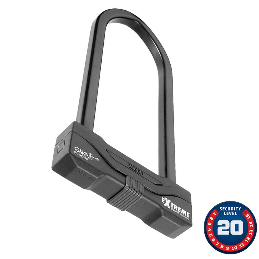 Abus Granit Extreme XPlus 59 U-Lock Key 16mm 11.1cm x 26.0cm 4.3" x 10.2" Black-Goodwynn&#39;sGoodwynn&#39;s