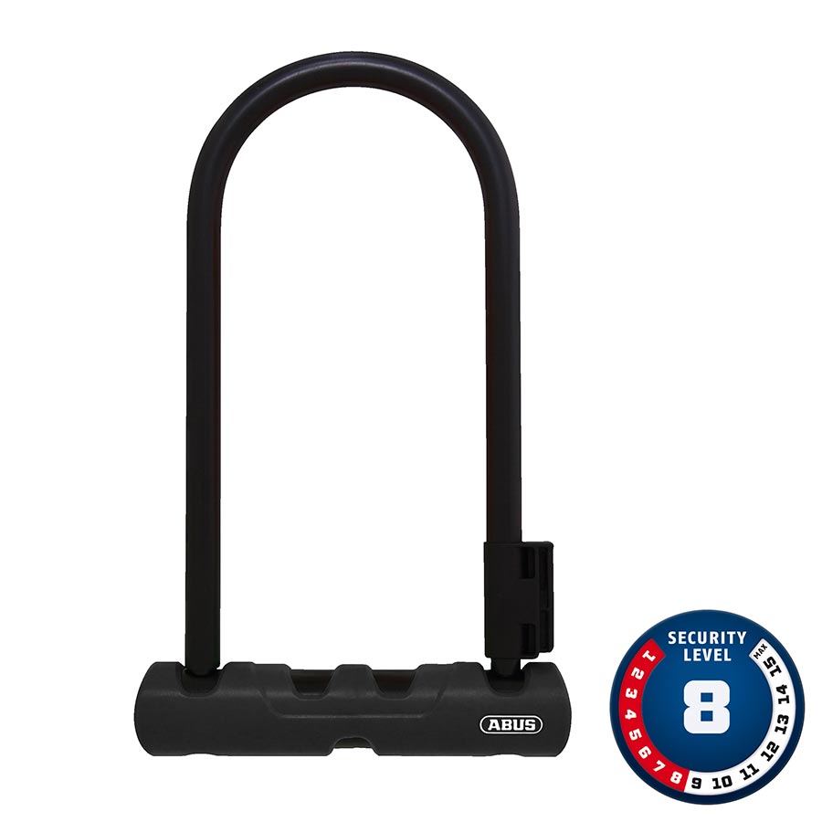 Abus Ultra 410 U-Lock - 3.9 x 9" Keyed Black Includes bracket