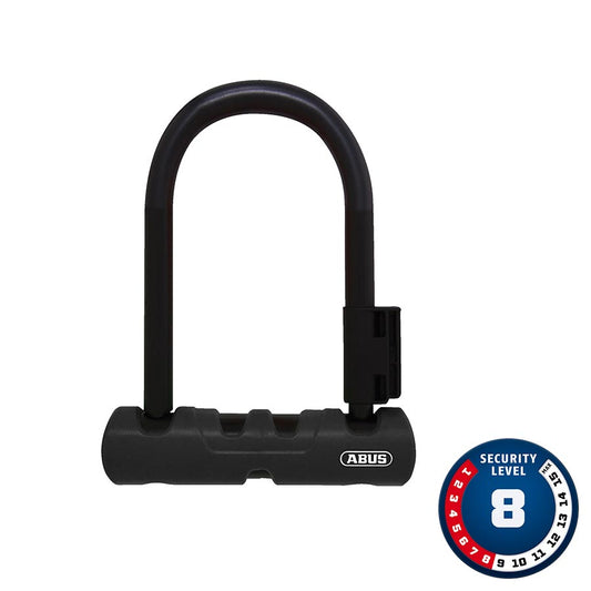 Abus Ultra 410 Mini U-Lock Key 12mm 14.0cm x 15.0cm 5.5" x 5.9" SH34 Black-Goodwynn's