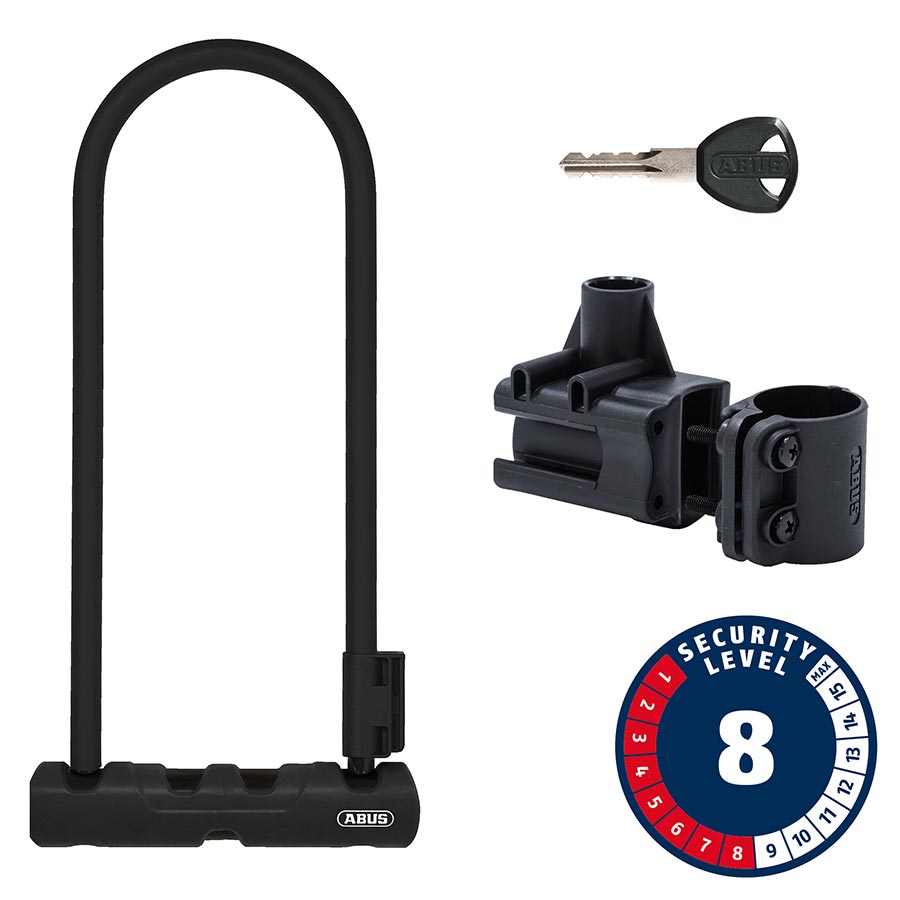 Abus Ultra 410K U-Lock Key 12mm 170x300mm 6.7x11.8 SH34 Black