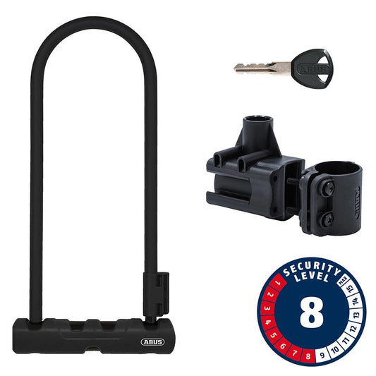 Abus Ultra 410K U-Lock Key 12mm 170x300mm 6.7x11.8 SH34 Black-Goodwynn's