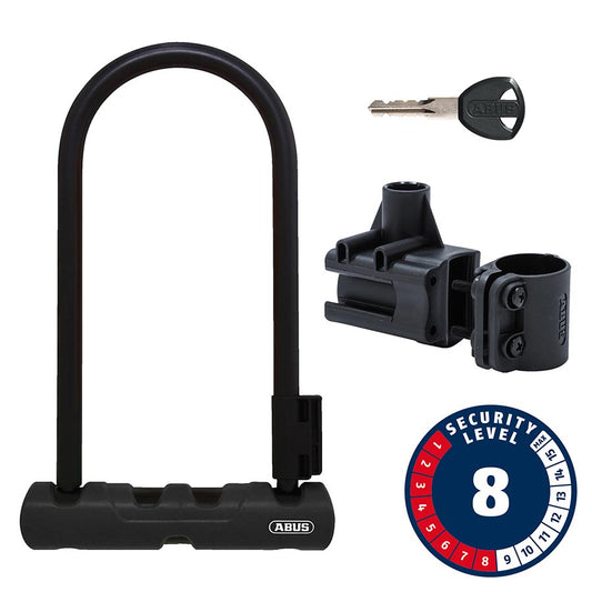 Abus Ultra 410K U-Lock Key 12mm 170x230mm 6.7x9 SH34 Black-Goodwynn's