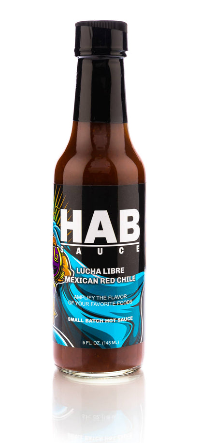 HAB Sauce - Lucha Libre Mexican Red Chie HAB Sauce Hot Sauce Steak Sauce