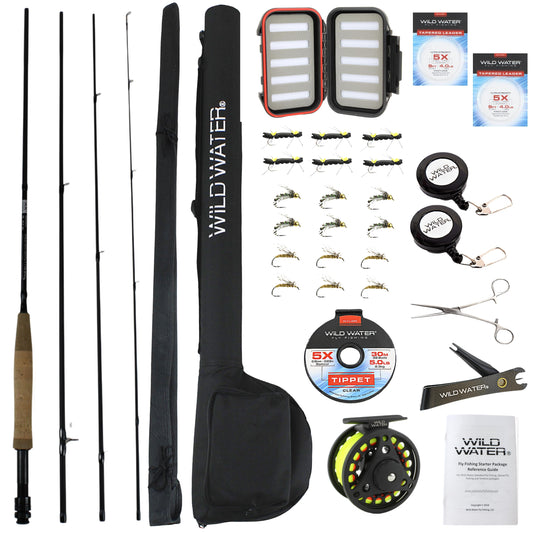 Wild Water Deluxe Fly Fishing Kit, 9 ft 3/4 wt Rod-Goodwynn's