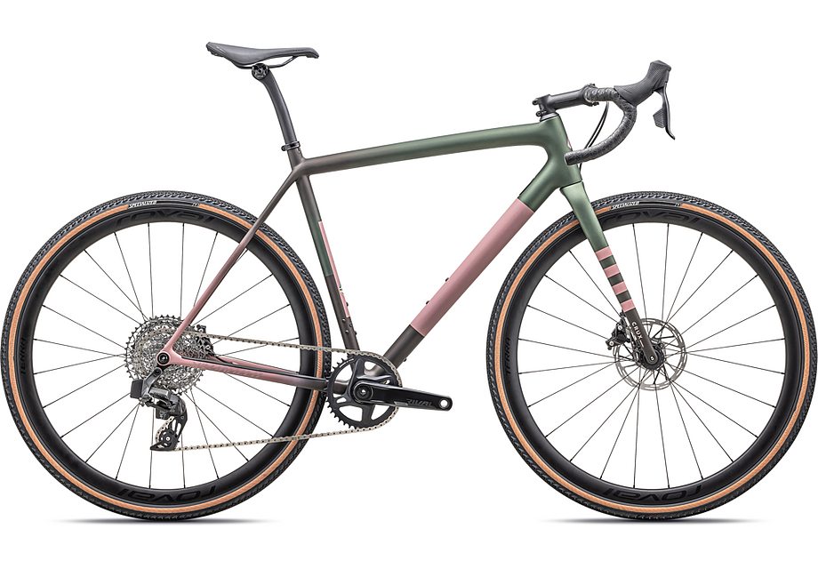 2025 Specialized crux expert bike satin cypress metallic/doppio/dusky pink/champagne 61