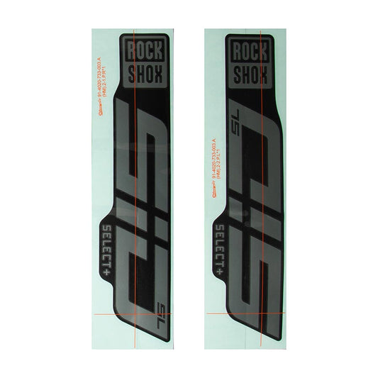 RockShox Decal Kit for SID SL D1 Gloss Grey for Diffusion Black Kit-Goodwynn's