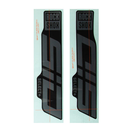 RockShox Decal Kit for SID 35 D1 Gloss Grey for Diffusion Black Kit-Goodwynn's