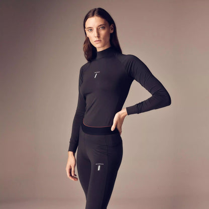 Graphene Midweight Base Layer Mock Neck - Black