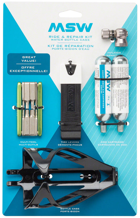 MSW Ride and Repair Kit with Water Bottle Cage-Goodwynn's