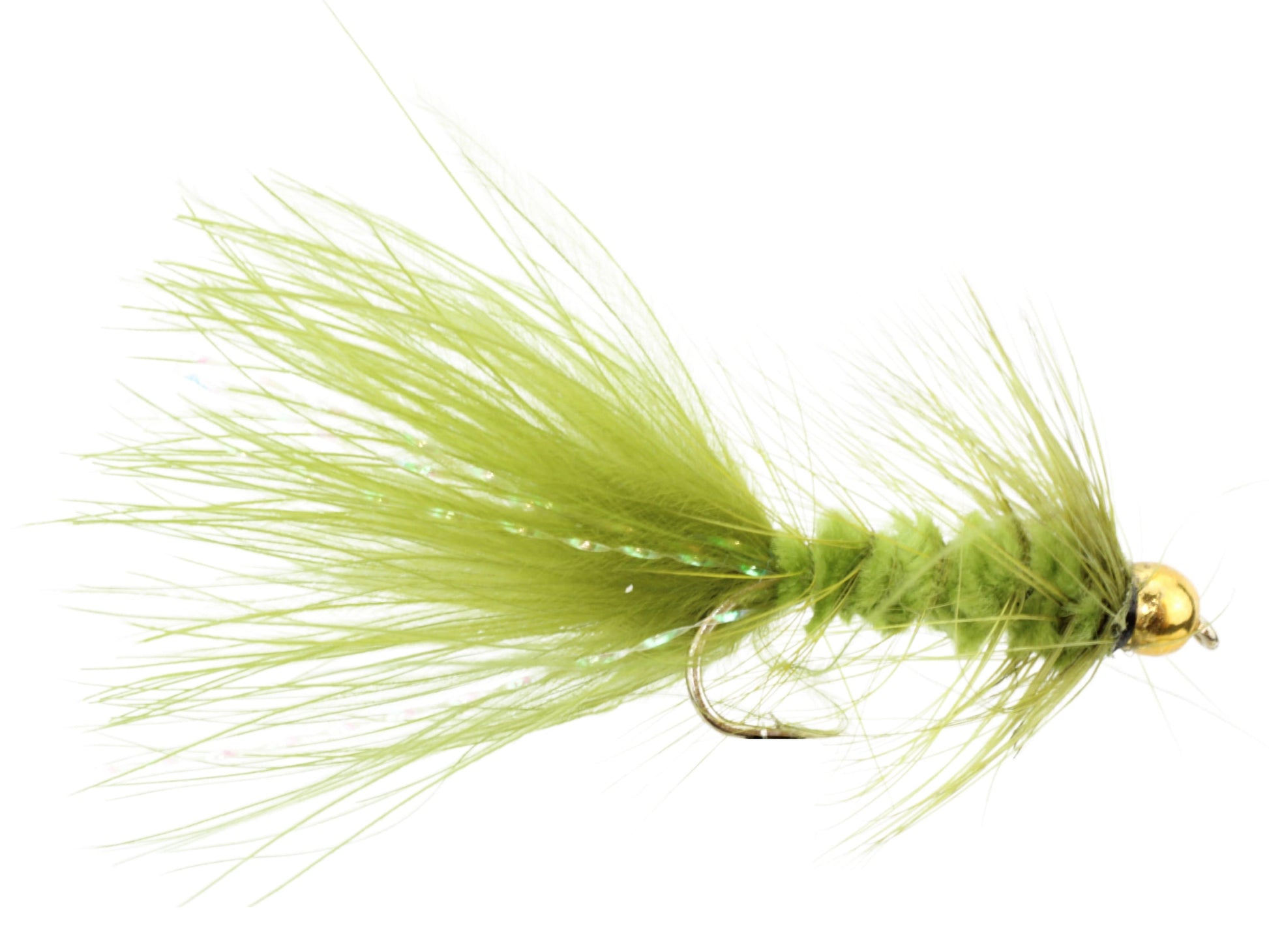 Wild Water Fly Fishing Olive Wooly Bugger w/ Bead Head, Size 10, Qty. 6-Goodwynn&#39;sGoodwynn&#39;s