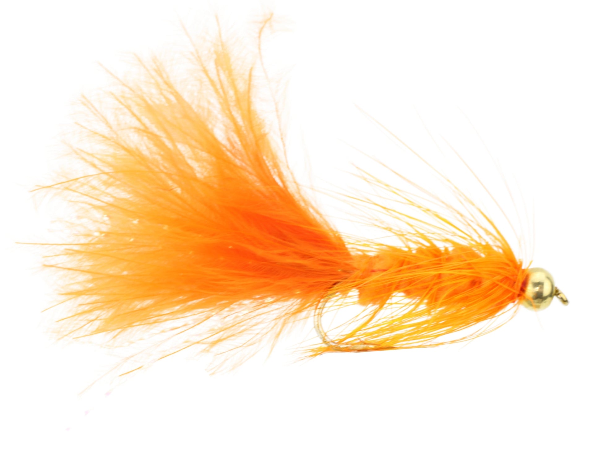 Wild Water Fly Fishing Bead Head Orange Wooly Bugger, size 10, qty. 6-Goodwynn&#39;sGoodwynn&#39;s