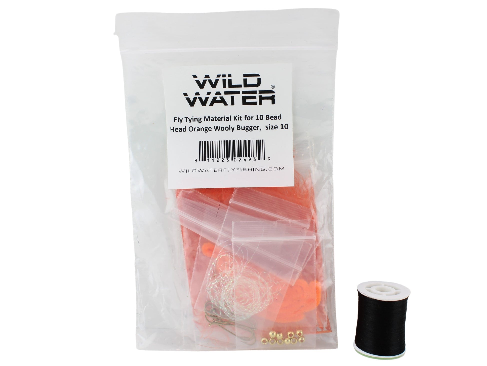 Wild Water Fly Fishing Fly Tying Material Kit, Bead Head Orange Wooly Bugger-Goodwynn&#39;sGoodwynn&#39;s