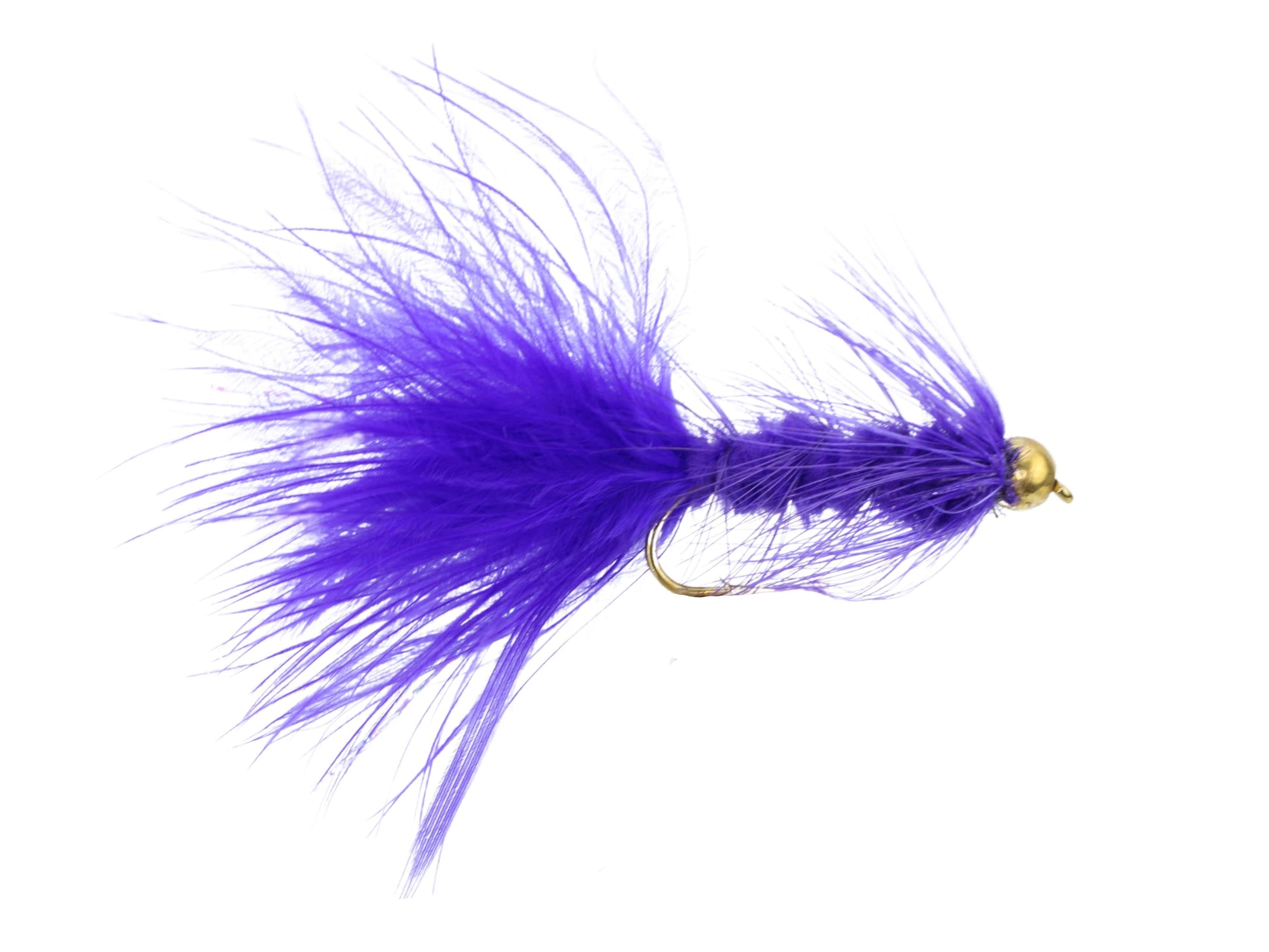 Wild Water Fly Fishing Purple Wooly Bugger w/ Bead Head, Size 10, Qty. 6-Goodwynn&#39;sGoodwynn&#39;s