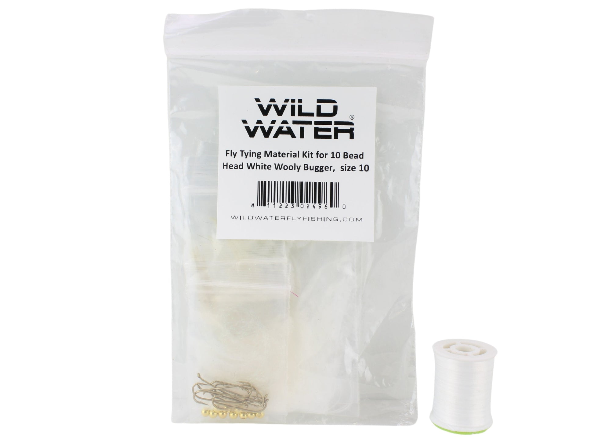 Wild Water Fly Fishing Fly Tying Material Kit, Bead Head White Wooly Bugger-Goodwynn&#39;sGoodwynn&#39;s