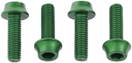 Wolf Tooth Water Bottle Cage Bolts - Set/4 Aluminum Green-Goodwynn's