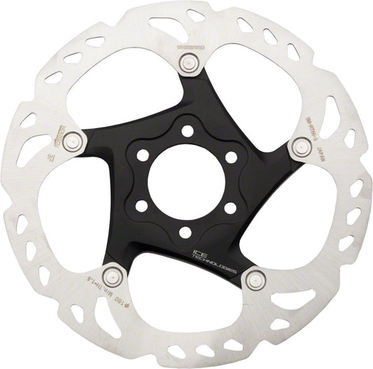 Shimano Deore XT SM-RT86-S2 Disc Brake Rotor - 160mm 6-Bolt Silver/Black-Goodwynn's