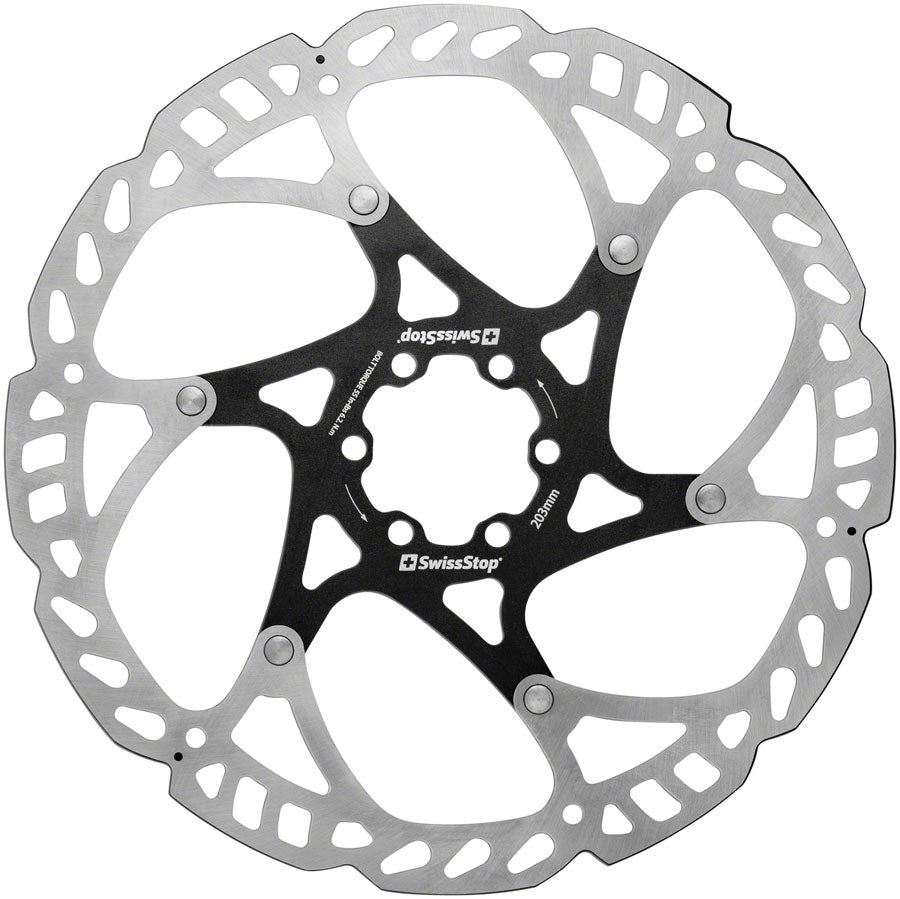 SwissStop Catalyst Pro Disc Brake Rotor - 203mm 6-Bolt Silver/Black-Goodwynn&#39;sGoodwynn&#39;s