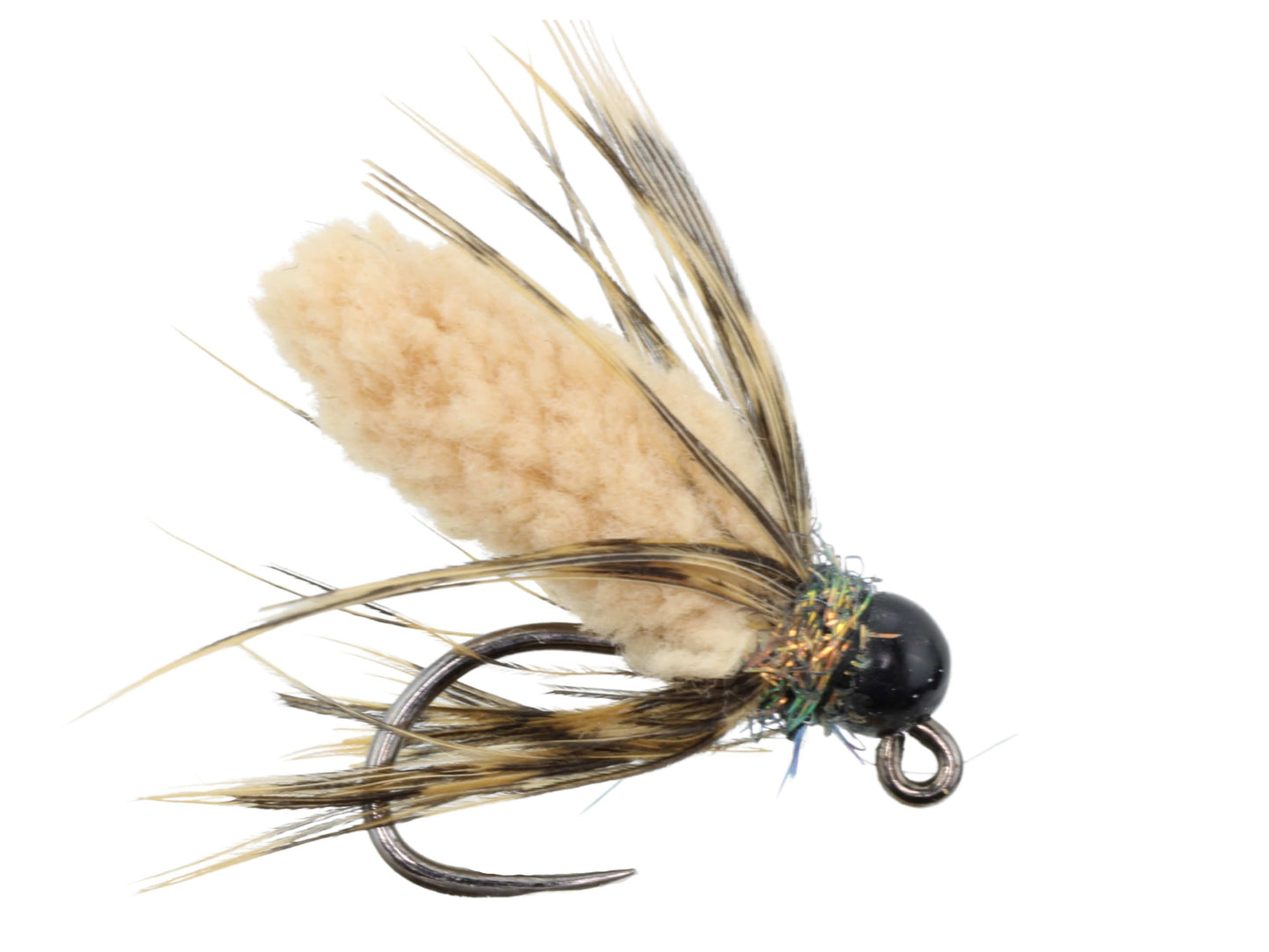 Wild Water Fly Fishing Beige Mop Jig, Size 12, Qty. 6