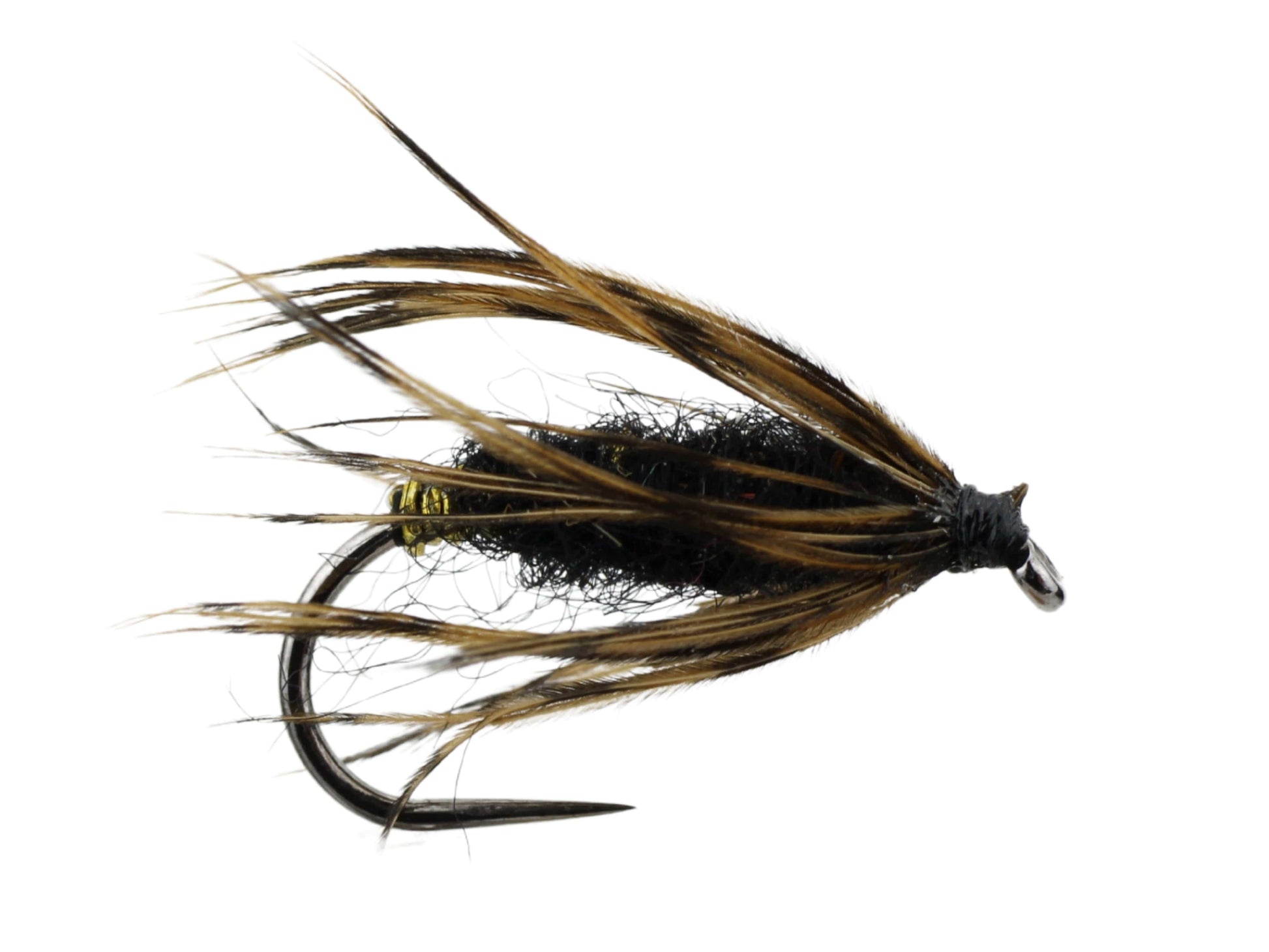 Wild Water Fly Fishing Black Killer Kebari Tenkara Fly, size 12, qty. 6-Goodwynn&#39;sGoodwynn&#39;s