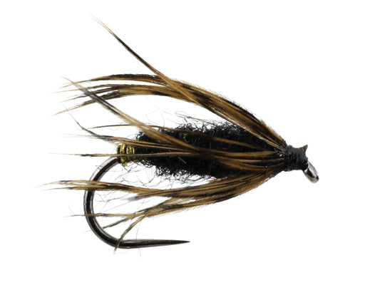 Wild Water Fly Fishing Black Killer Kebari Tenkara Fly, size 12, qty. 6-Goodwynn's