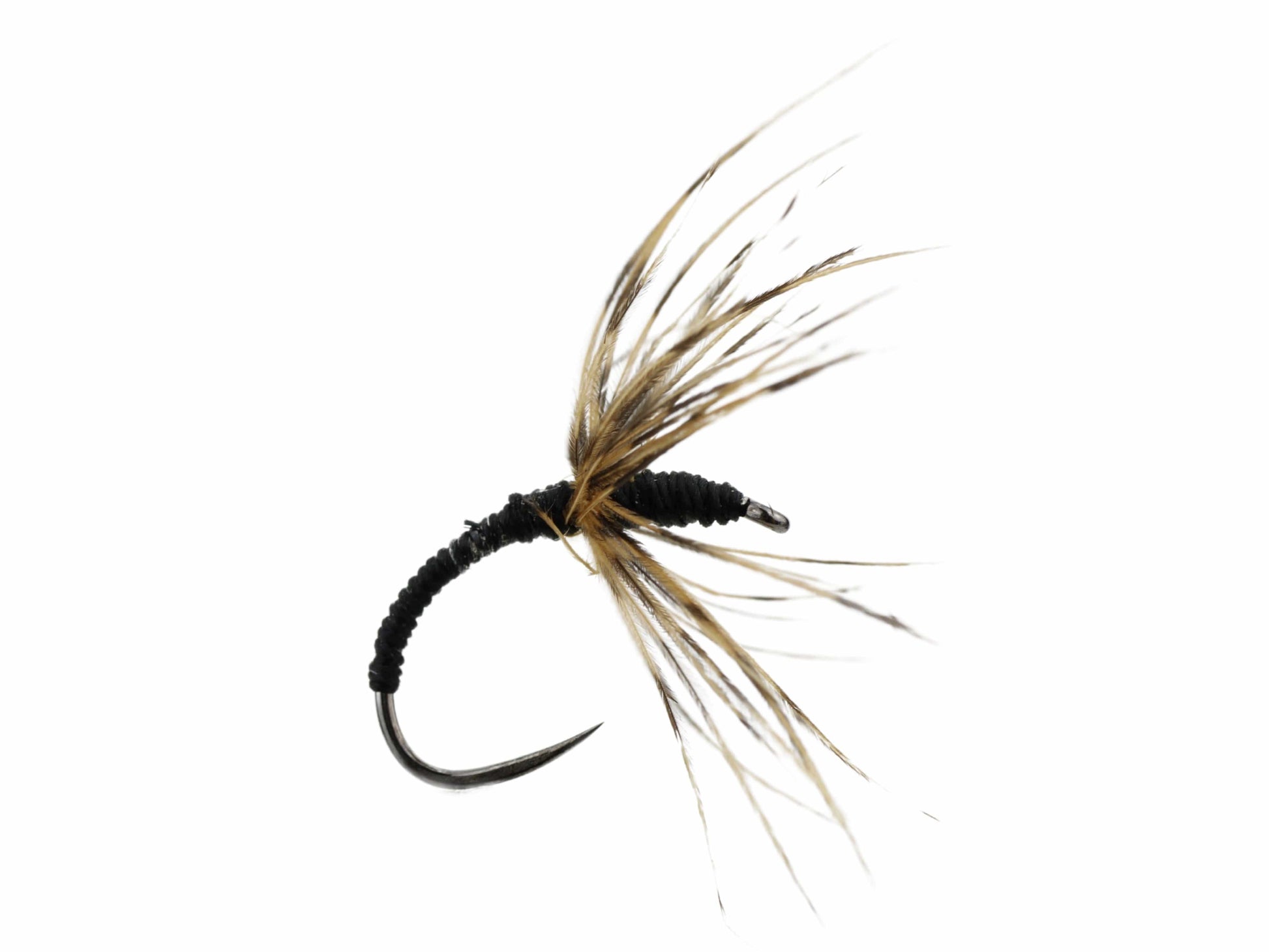 Wild Water Fly Fishing Black Sakasa Kebari Tenkara Fly, size 12, qty. 6-Goodwynn&#39;sGoodwynn&#39;s