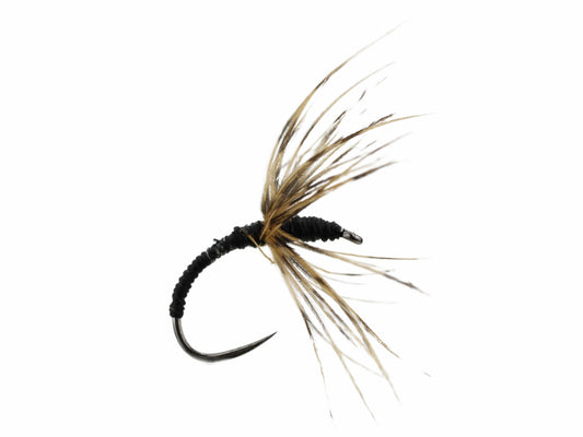 Wild Water Fly Fishing Black Sakasa Kebari Tenkara Fly, size 12, qty. 6-Goodwynn's