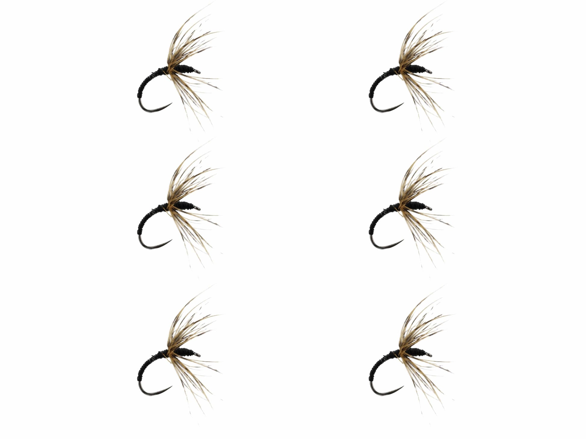 Wild Water Fly Fishing Black Sakasa Kebari Tenkara Fly, size 12, qty. 6-Goodwynn&#39;sGoodwynn&#39;s