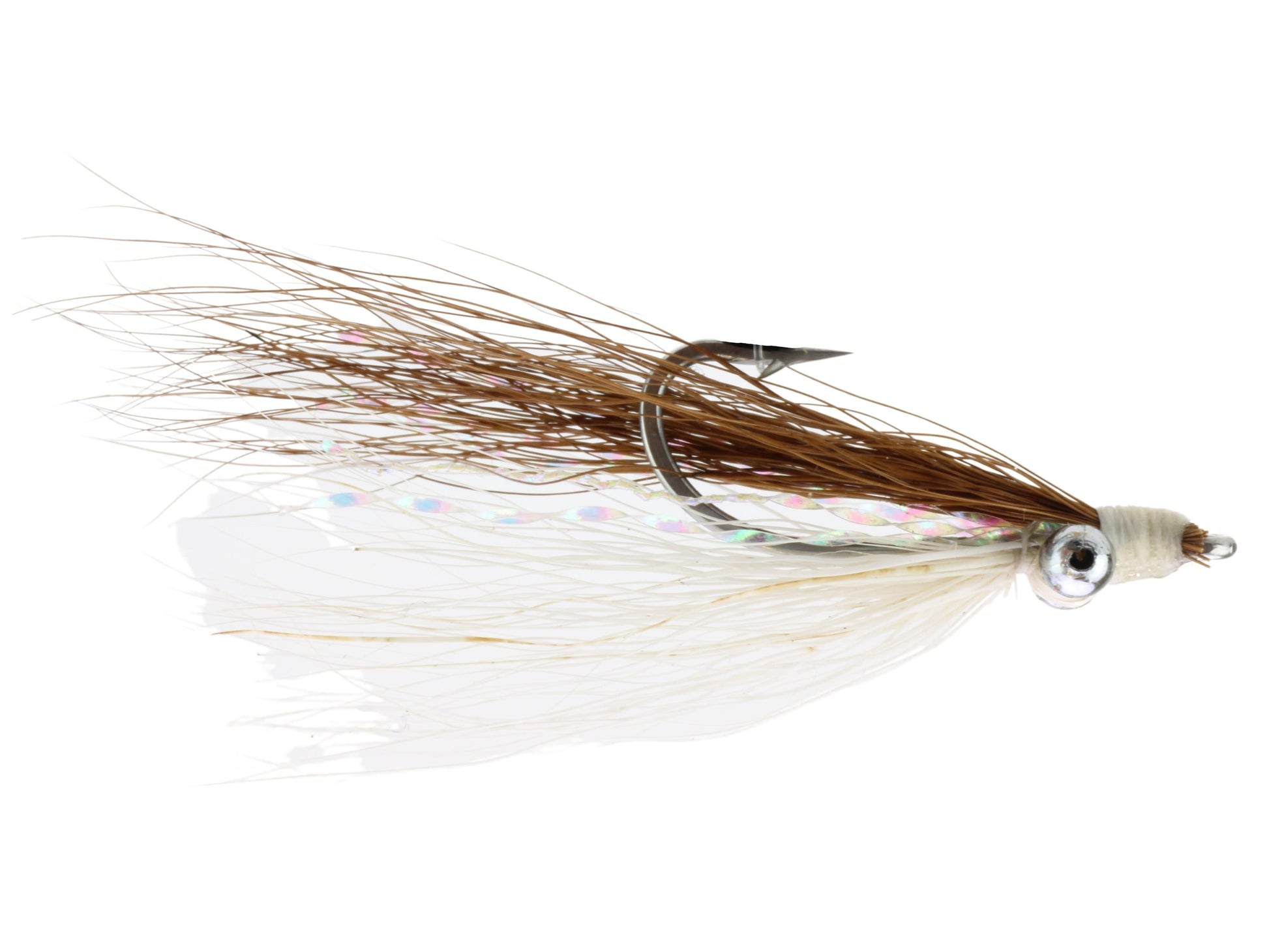 Wild Water Fly Fishing Brown and White Clouser Minnow, Size 8, Qty. 6-Goodwynn&#39;sGoodwynn&#39;s