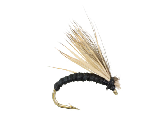 Wild Water Fly Fishing Black Elkwing Caddis, Size 16, Qty. 6-Goodwynn's