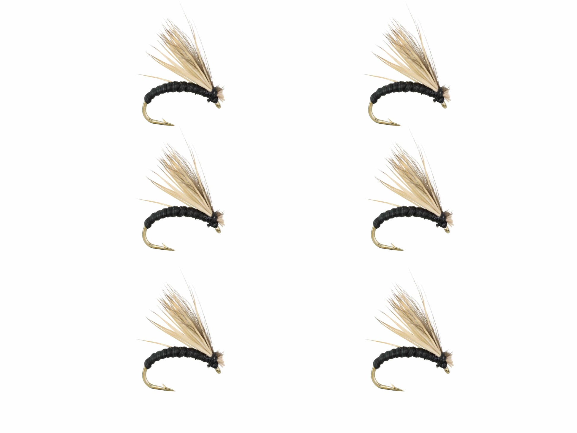 Wild Water Fly Fishing Black Elkwing Caddis, Size 16, Qty. 6-Goodwynn&#39;sGoodwynn&#39;s