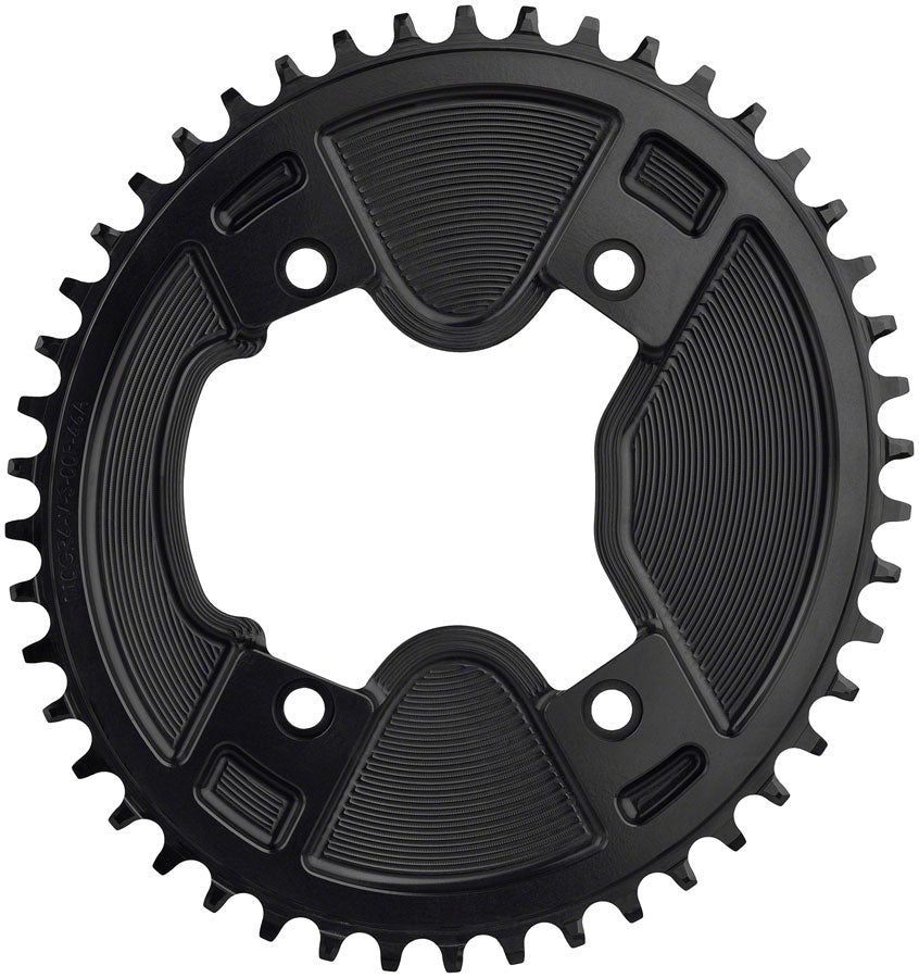 Wolf Tooth Elliptical Aero 110 Asymmetric BCD Chainring - 46t 110 Asymmetric BCD 4-Bolt Drop-Stop ST For Shimano GRX 800 Series BLK