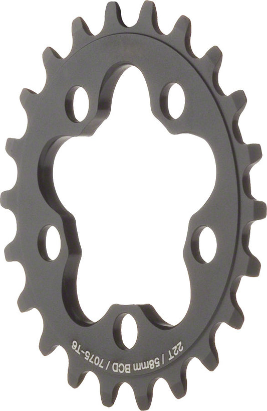 MSW Chainring - 22T 58mm BCD Inner Black-Goodwynn's