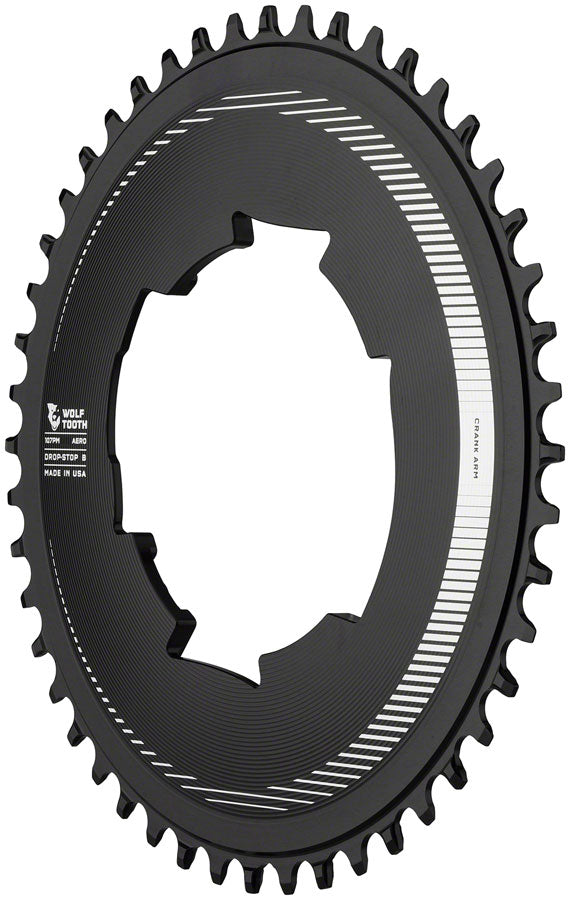 Wolf Tooth Aero 107 BCD Chainring - 46t Optimized SRAM Eagle Flaptop Chains Drop-Stop B BLK-Goodwynn&#39;sGoodwynn&#39;s