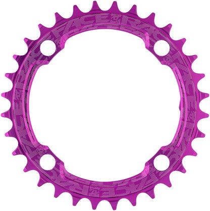 RaceFace 1x Narrow Wide Chainring - 36t 104 BCD 10-12 Speed 7075 Aluminum Purple