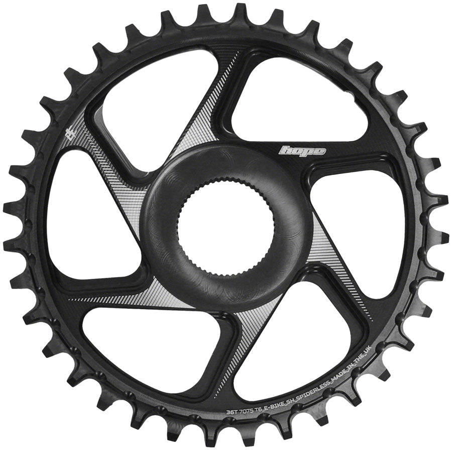 Hope Spiderless Chainring -  36T R22  Ebike  Shimano  Black-Goodwynn&#39;sGoodwynn&#39;s