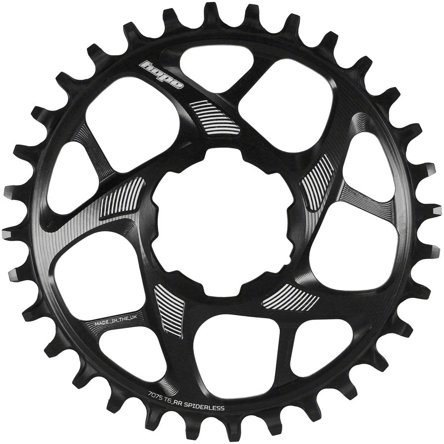 Hope Spiderless Retainer Chainring - 28t Hope Direct Mount R22 Black