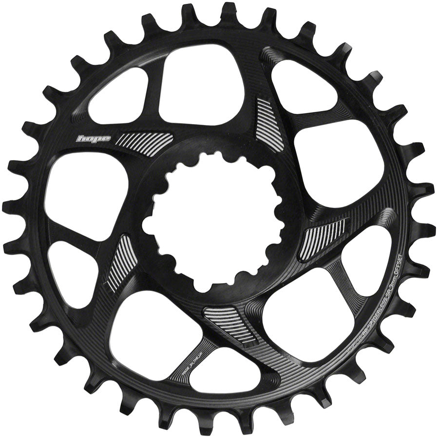 Hope Spiderless Retainer Chainring - 28t SRAM Direct Mount 3mm Offset R22 BLK-Goodwynn&#39;sGoodwynn&#39;s