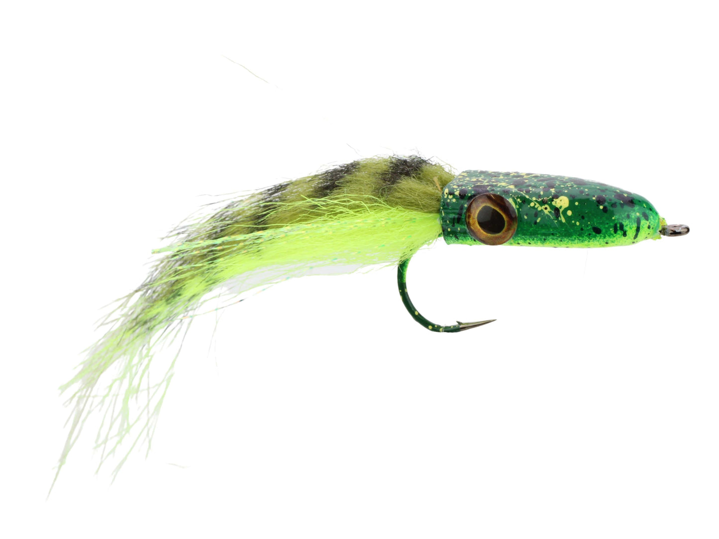 Wild Water Fly Fishing Camo Frog Pattern Snake Head Popper, Size 2/0, Qty. 2