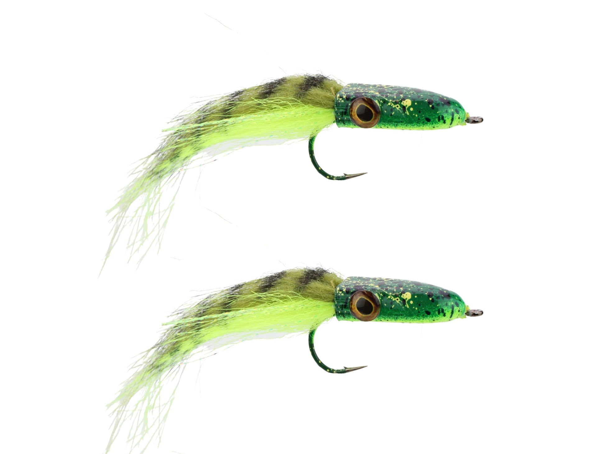 Wild Water Fly Fishing Camo Frog Pattern Snake Head Popper, Size 2/0, Qty. 2-Goodwynn&#39;sGoodwynn&#39;s