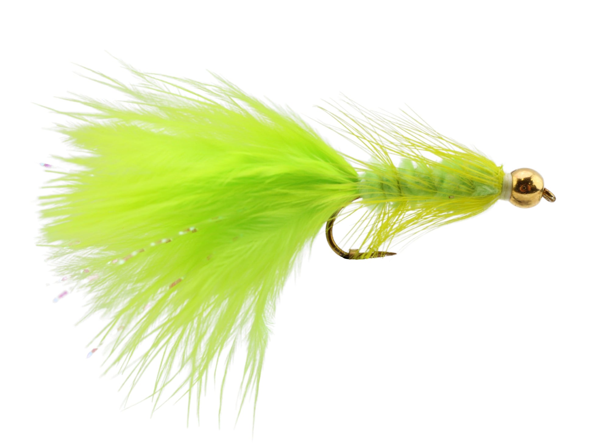 Wild Water Fly Fishing Bead Head Chartreuse Wooly Bugger, size 10, qty. 6-Goodwynn&#39;sGoodwynn&#39;s