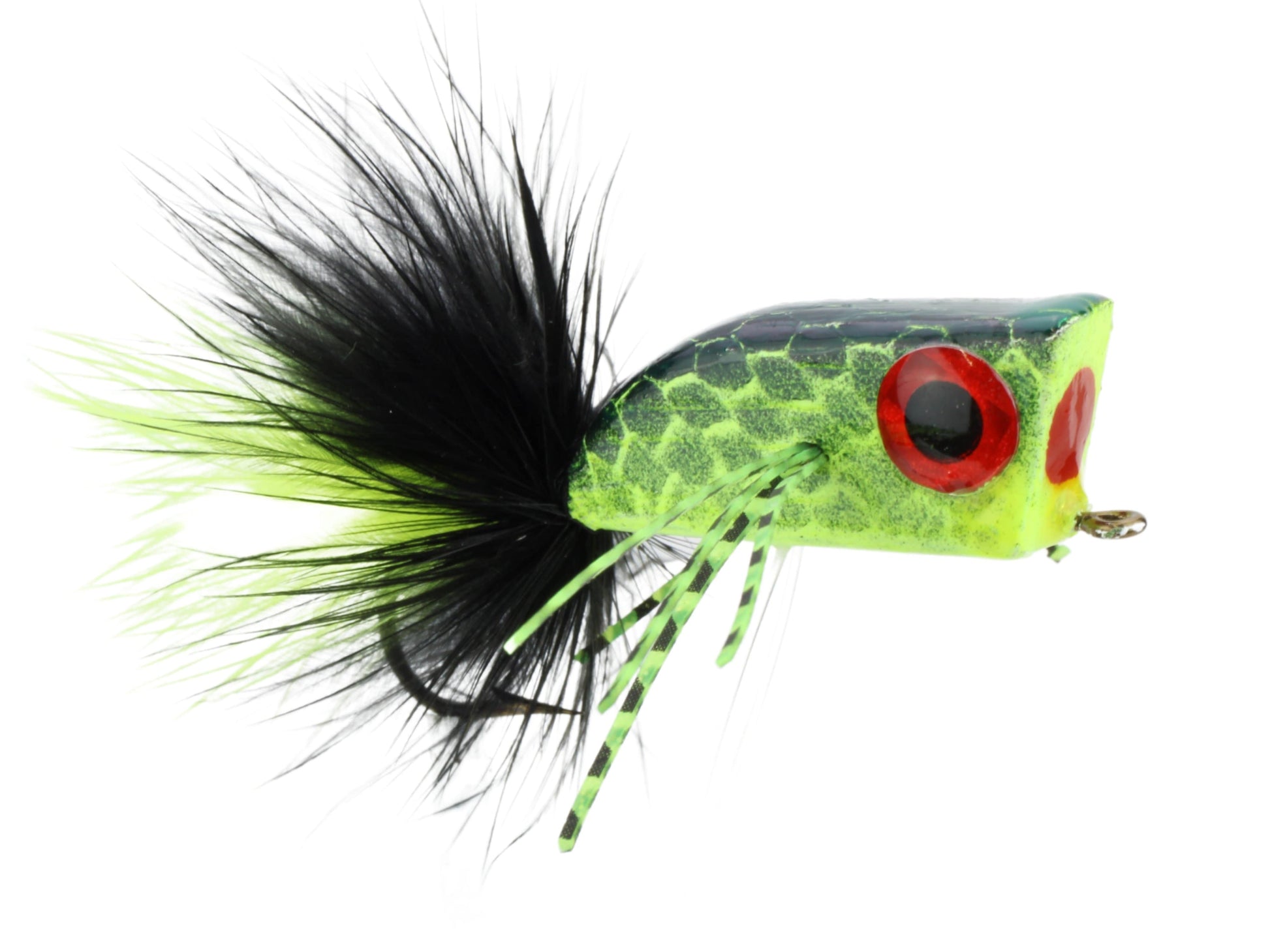 Wild Water Fly Fishing Chartreuse and Black Crease Minnow, size 2, qty. 4-Goodwynn&#39;sGoodwynn&#39;s