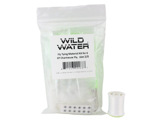 Wild Water Fly Fishing Fly Tying Material Kit, Chartreuse EP Fly-Goodwynn's